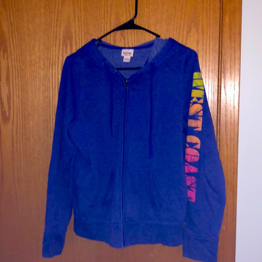 Purple Zip-up hoodie- west coast